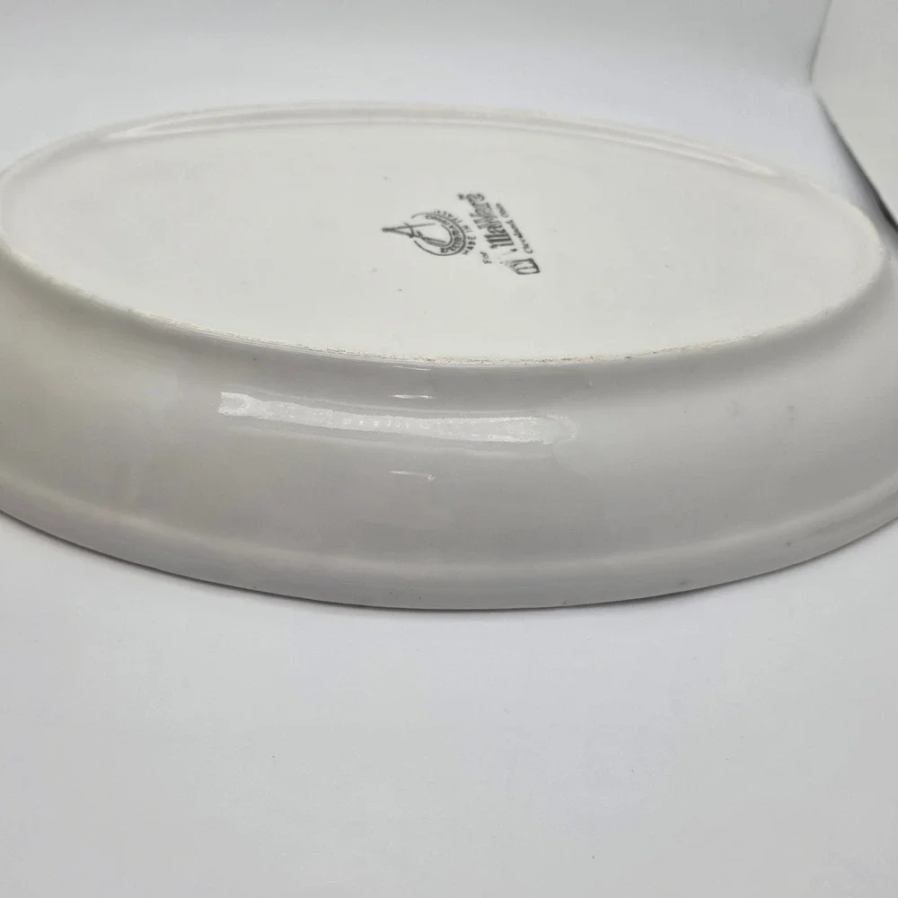 Vintage VillaWare Serving Platter Hand Painted Floral Italian Folk Art Rustic